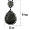 Chain Necklace LO3847 TIN Cobalt Black Brass Chain Pendant in Black Diamond