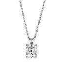 Chain Necklace LO3931 Rhodium Brass Chain Pendant with AAA Grade CZ