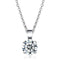 Chain Necklace LO3933 Rhodium Brass Chain Pendant with AAA Grade CZ
