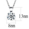 Chain Necklace LO3933 Rhodium Brass Chain Pendant with AAA Grade CZ