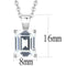 Chain Necklace LO3934 Rhodium Brass Chain Pendant with AAA Grade CZ