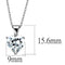 Chain Necklace LO3936 Rhodium Brass Chain Pendant with AAA Grade CZ