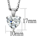 Chain Necklace LO3937 Rhodium Brass Chain Pendant with AAA Grade CZ