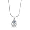 Chain Necklace LO4151 Rhodium Brass Chain Pendant with AAA Grade CZ