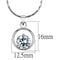 Chain Necklace LO4153 Rhodium Brass Chain Pendant with AAA Grade CZ