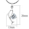 Chain Necklace LO4154 Rhodium Brass Chain Pendant with AAA Grade CZ