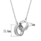 Silver Charms & Pendants Chain Pendants 3W180 Rhodium Brass Chain Pendant with Top Grade Crystal Alamode Fashion Jewelry Outlet