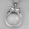 Chain Pendants 3W921 Rhodium Brass Magnifier pendant with Crystal