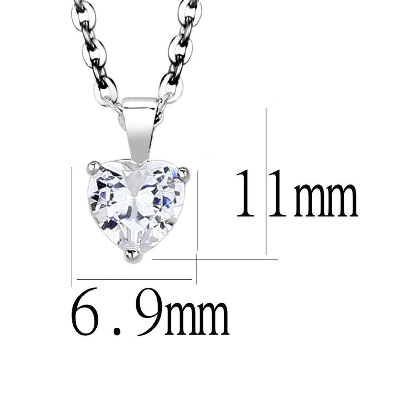 Chain Pendants LO4171 Rhodium Brass Chain Pendant with AAA Grade CZ