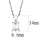 Chain Pendants LO4172 Rhodium Brass Chain Pendant with AAA Grade CZ