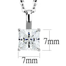 Chain Pendants LO4174 Rhodium Brass Chain Pendant with AAA Grade CZ