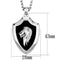 Chain Pendants TK2521 Stainless Steel Chain Pendant with Epoxy in Jet