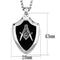 Chain Pendants TK2522 Stainless Steel Chain Pendant with Epoxy in Jet