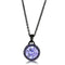 Chain Pendants TK2525 Black - Stainless Steel Chain Pendant with CZ