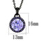 Chain Pendants TK2525 Black - Stainless Steel Chain Pendant with CZ