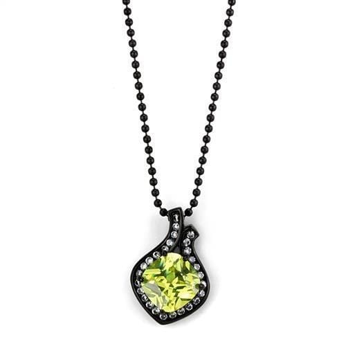 Chain Pendants TK2629 Black - Stainless Steel Chain Pendant with CZ