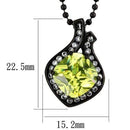 Chain Pendants TK2629 Black - Stainless Steel Chain Pendant with CZ