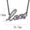 Chain Pendants TK3218 Black - Stainless Steel Chain Pendant with CZ