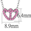 Silver Charms & Pendants Crystal Pendant LO3230 Rhodium Brass Chain Pendant with Top Grade Crystal Alamode Fashion Jewelry Outlet