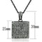 Crystal Pendant LO3471 TIN Cobalt Brass Chain Pendant with Crystal