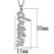Silver Charms & Pendants Crystal Pendant LO3489 Rhodium Brass Chain Pendant with Top Grade Crystal Alamode Fashion Jewelry Outlet