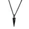 Crystal Pendant LO3709 TIN Cobalt Brass Chain Pendant with Crystal in Hematite