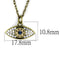 Crystal Pendant LO3715 Antique Copper Brass Chain Pendant with Crystal