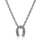 Crystal Pendant LO3719 Rhodium Brass Chain Pendant with Top Grade Crystal