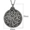 Crystal Pendant LO3724 TIN Cobalt Brass Chain Pendant with Crystal