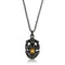 Crystal Pendant LO3833 TIN Cobalt Brass Chain Pendant with Crystal