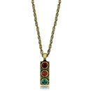 Crystal Pendant LO3836 Antique Copper Brass Chain Pendant with Crystal