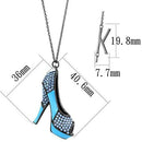 Crystal Pendant TK2704 Stainless Steel Chain Pendant with Crystal in Aquamarine