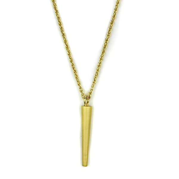 Gold Pendant For Women LO3710 Gold & Brush Brass Chain Pendant