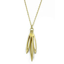 Gold Pendant For Women LO3712 Gold & Brush Brass Chain Pendant