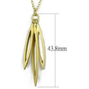 Gold Pendant For Women LO3712 Gold & Brush Brass Chain Pendant
