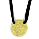Gold Pendant For Women LO3727 Gold & Brush Brass Chain Pendant