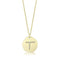 Gold Pendant For Women LO4698 Gold & Brush Brass Chain Pendant with Crystal