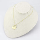 Gold Pendant For Women LO4698 Gold & Brush Brass Chain Pendant with Crystal