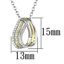 Gold Pendant For Women TS157 Gold+Rhodium 925 Sterling Silver Chain Pendant