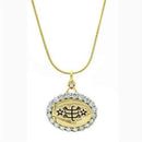 Gold Pendant LO1943 Gold+Rhodium Brass Chain Pendant with AAA Grade CZ