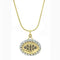 Gold Pendant LO1943 Gold+Rhodium Brass Chain Pendant with AAA Grade CZ