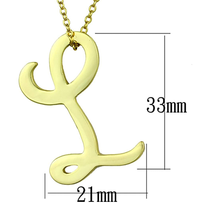 Gold Pendant LO3459 Gold Brass Chain Pendant