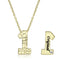 Gold Pendant LO3460 Flash Gold Brass Chain Pendant with Top Grade Crystal