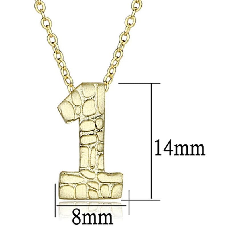 Gold Pendant LO3460 Flash Gold Brass Chain Pendant with Top Grade Crystal