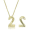Gold Pendant LO3461 Flash Gold Brass Chain Pendant with Top Grade Crystal
