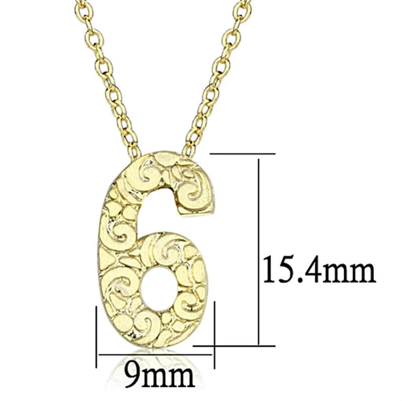 Gold Pendant LO3463 Flash Gold Brass Chain Pendant with Top Grade Crystal
