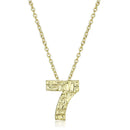 Gold Pendant LO3464 Flash Gold Brass Chain Pendant with Top Grade Crystal