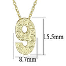 Gold Pendant LO3465 Flash Gold Brass Chain Pendant with Top Grade Crystal