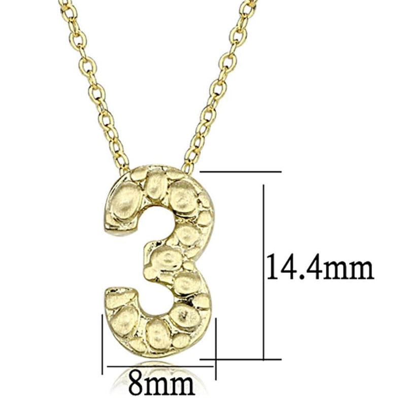 Gold Pendant LO3467 Flash Gold Brass Chain Pendant with Top Grade Crystal