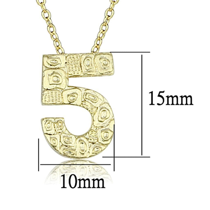 Gold Pendant LO3468 Flash Gold Brass Chain Pendant with Top Grade Crystal